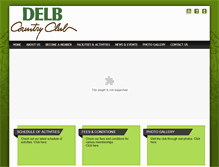 Tablet Screenshot of delbcountryclub.com